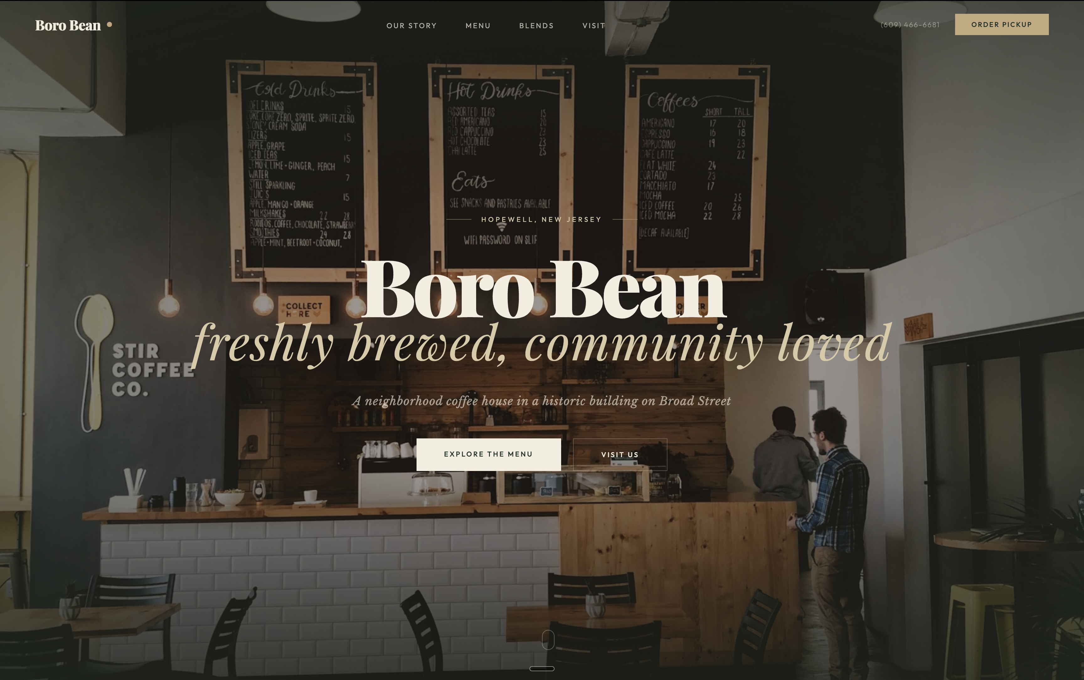 BoroBean website screenshot
